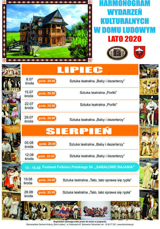 Dom Ludowy 200702-harmonogram-lato