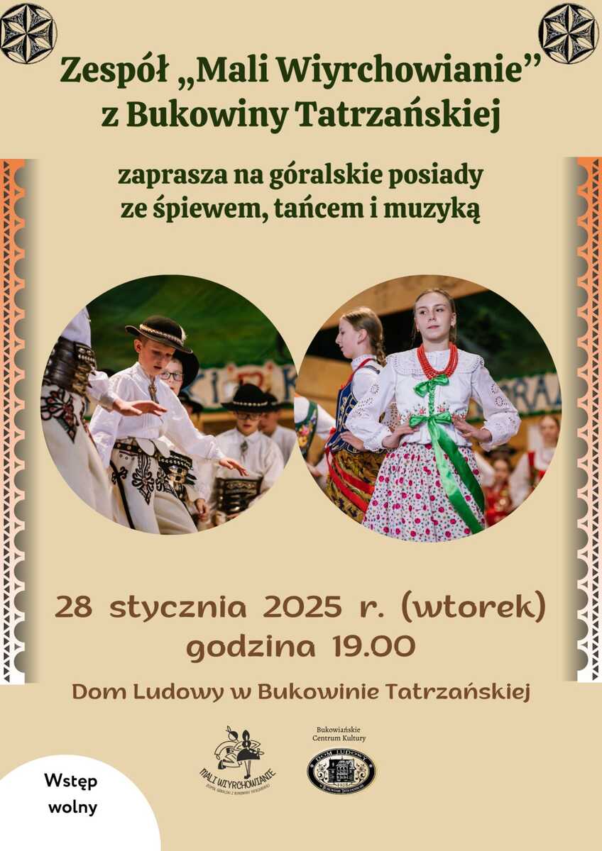 Występ Zespołu Góralskiego „Mali Wiyrchowianie” z Bukowiny Tatrzańskiej